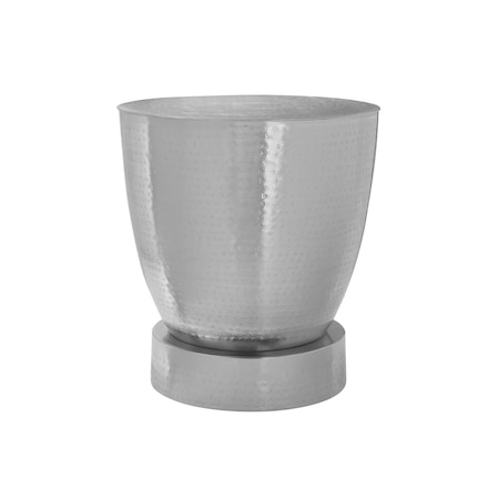 Monarch Specialties Accent Table, Drum, Side, End, Nightstand, Lamp, Living Room, Bedroom, Chrome Metal, Contemporary I 3920